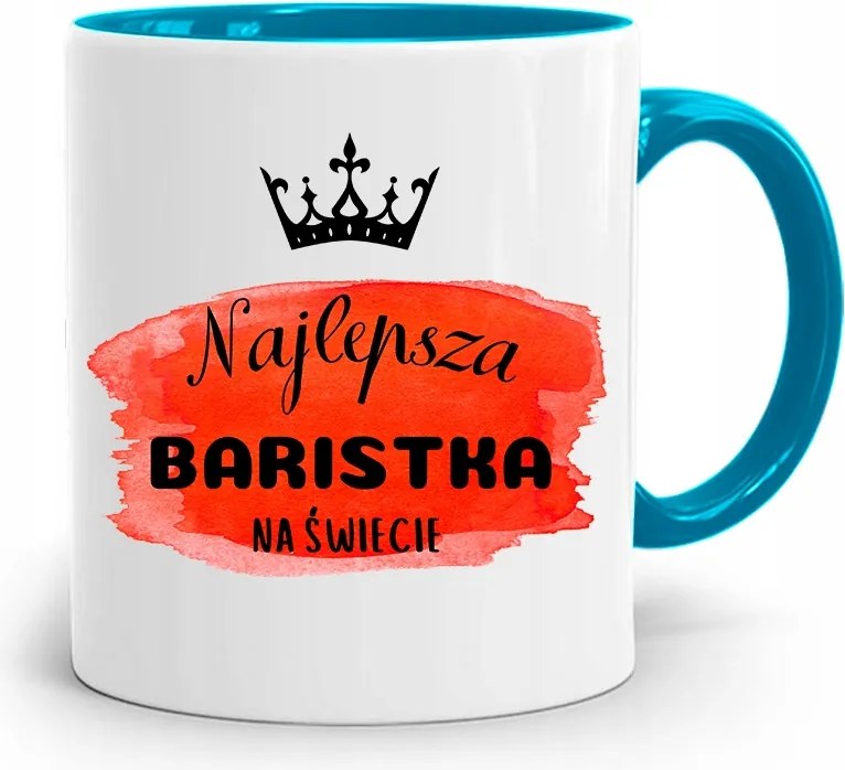 Barista Kávézó Bögre Kék nyomott mintával