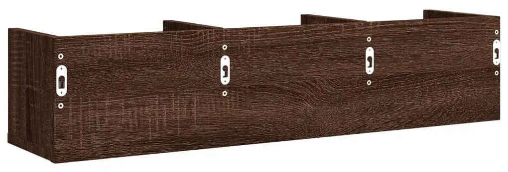 barna tölgy színű szerelt fa faliszekrény 75x18x16,5 cm