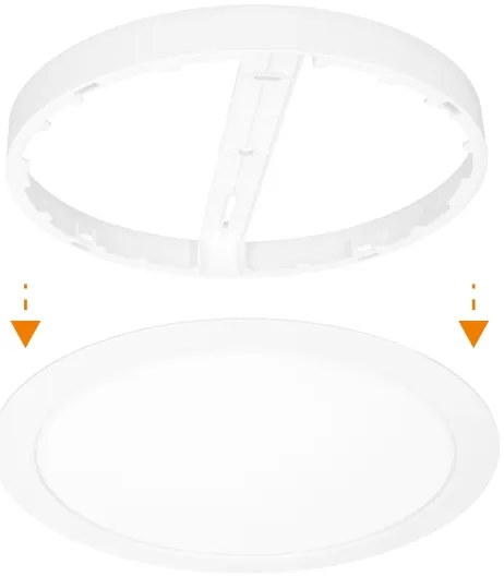 Solight WD244-W - 2 az 1-ben LED-panel 24W/230V 3000/4000/6000K, átmérő 30 cm, IP54, fehér