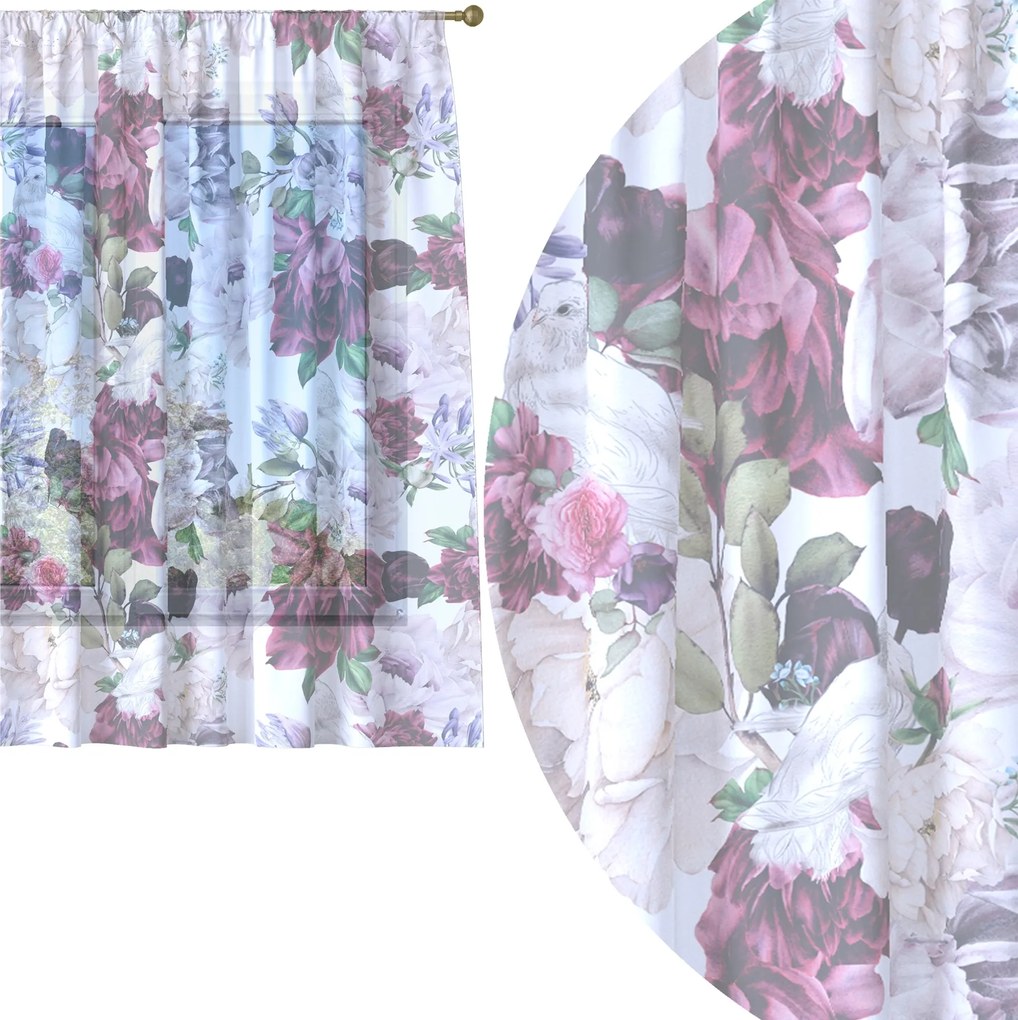 Függöny Kész 400x150 Fátyol Festett Béka Mintás 080