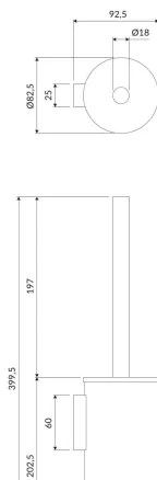 OMNIRES MP60621CR - Falra szerelhető WC kefe MODERN PROJECT fényezett króm