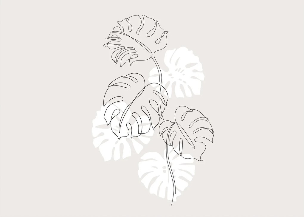 Üveg kép - VonalÜveg kép monstera N⁰3 (70x50 cm)