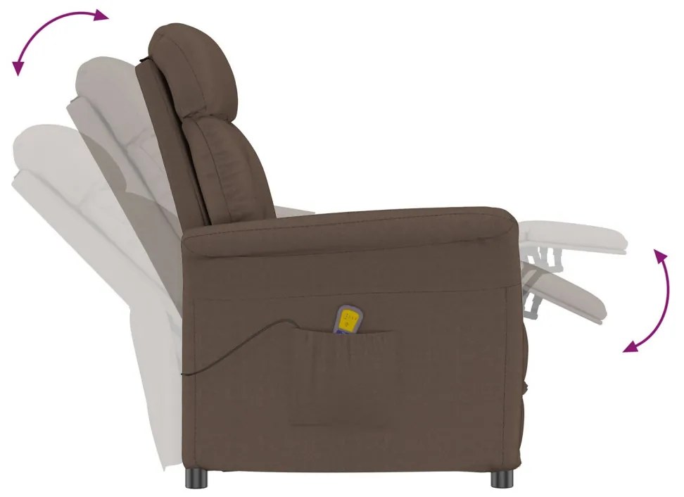 Masszázsszék párnával Barna 70.5 x 96.5 x 95 cm Műbőr