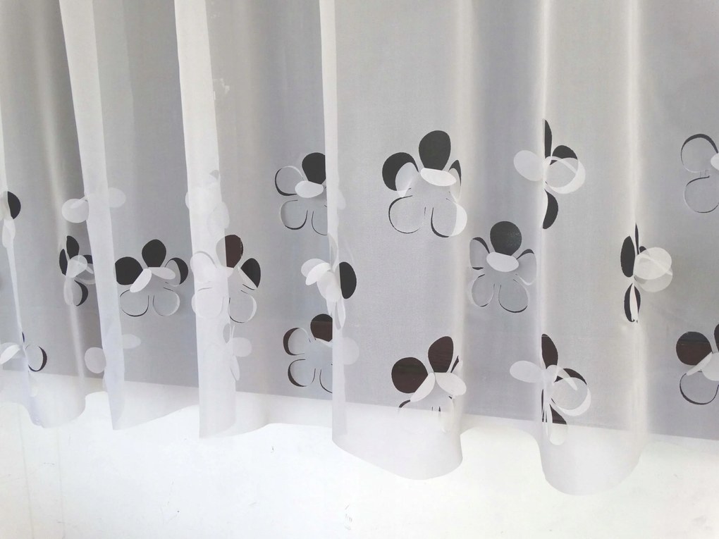 Mg Függöny fátyol Origami magasság 155cm Virágok pol 3,6m