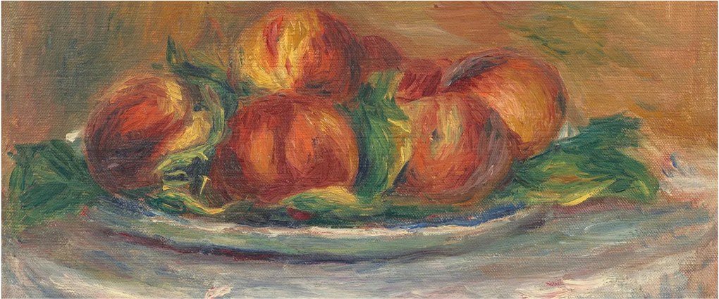 Kép - Auguste Renoir, Peaches on a Plate, reprodukciók (120x50 cm)