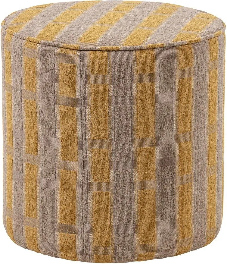 Sárga zsenília puff Sarli – WOOOD