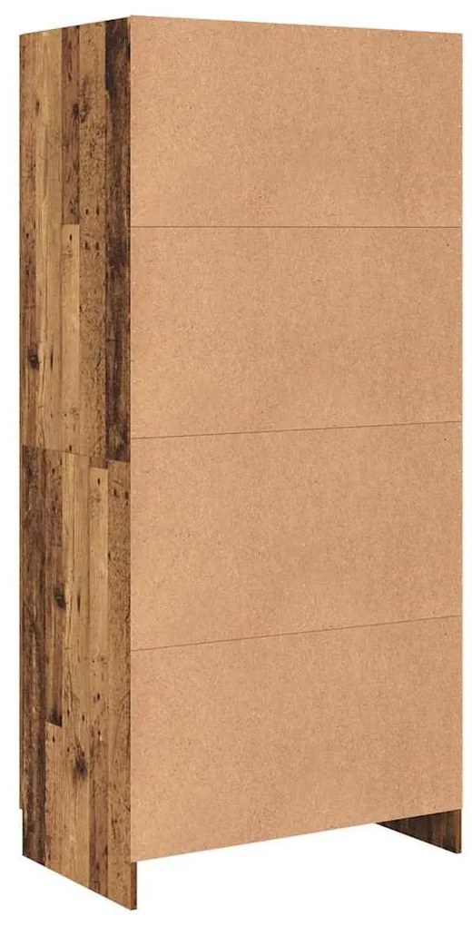 Ruhásszekrény polcokkal Öreg fa 82.5 x 51.5 x 180 cm Faanyag