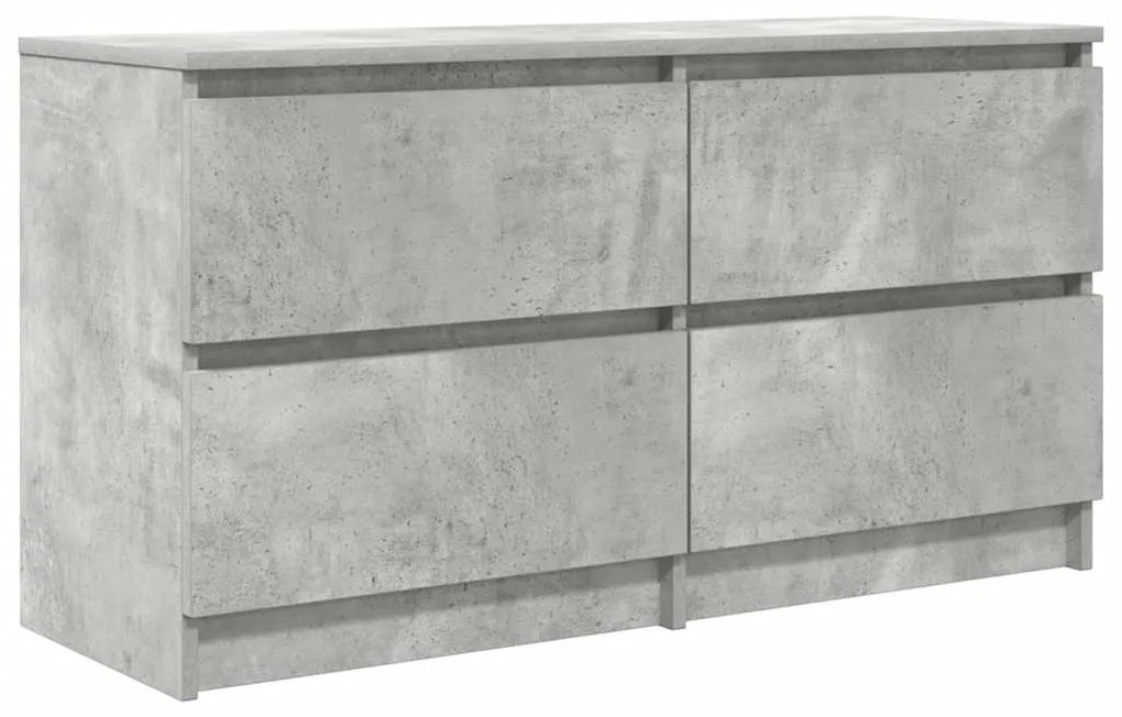 betonszürke szerelt fa TV-szekrény 100x35x54 cm