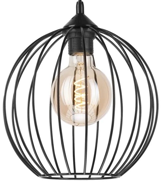 Csillár zsinóron ZOYA 1xE27/60W/230V fekete