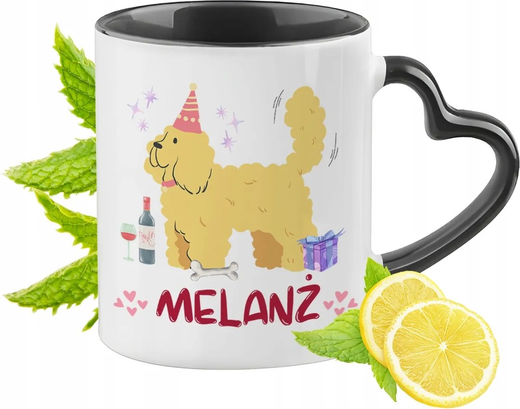 Vicces Bögre Fekete Szív Alakú Füllel Ajándék