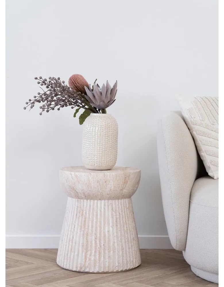 Kő kerek tárolóasztal ø 37 cm Bonn – House Nordic