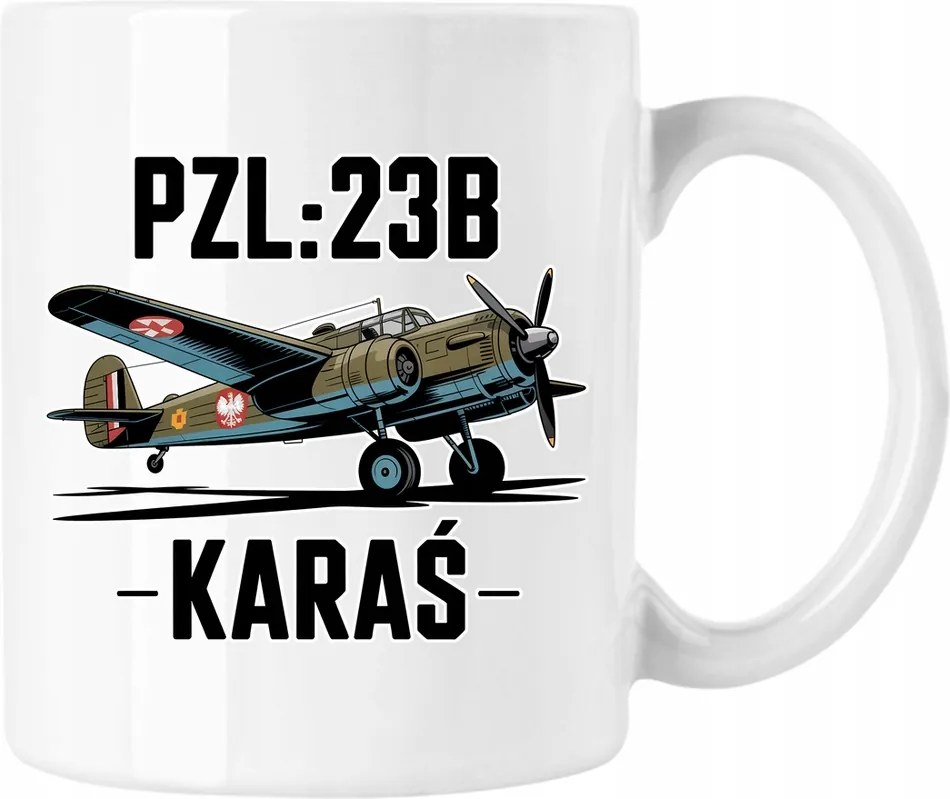 Karaś repülőgép retro bögre 6 Fehér 330ml