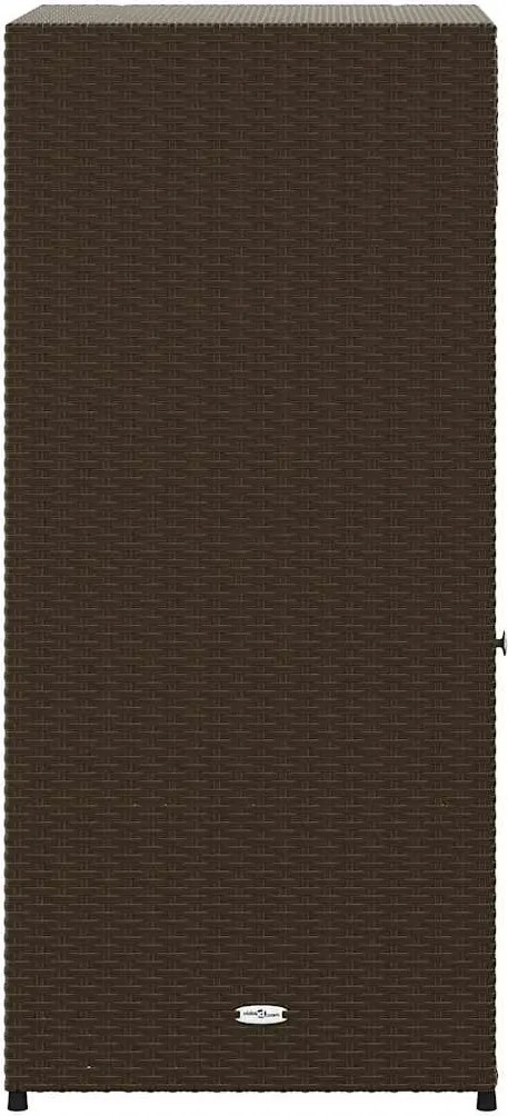 vidaXL barna polyrattan kerti tárolószekrény 55 x 55 x 111 cm