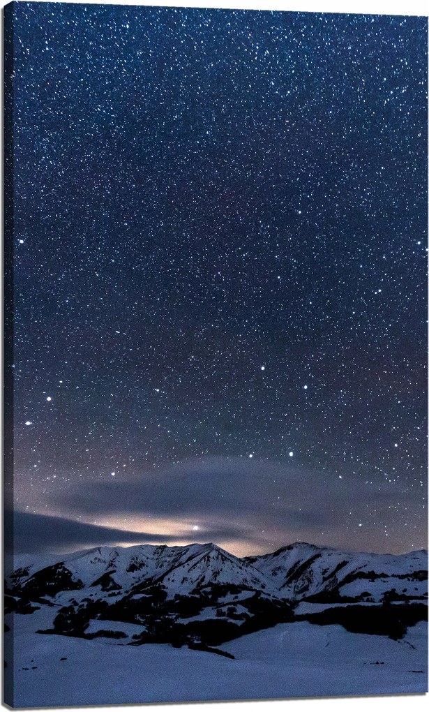 Vászonkép Kozmosz Természet Hegyek a hóban Természet Csillagászat 60x100