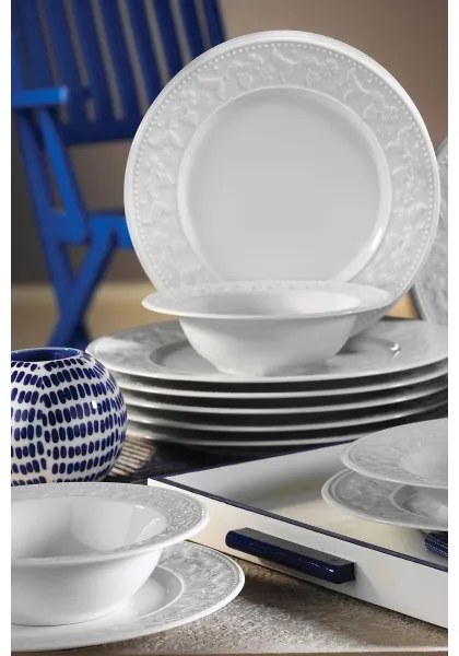 24 részes fehér porcelán étkészlet