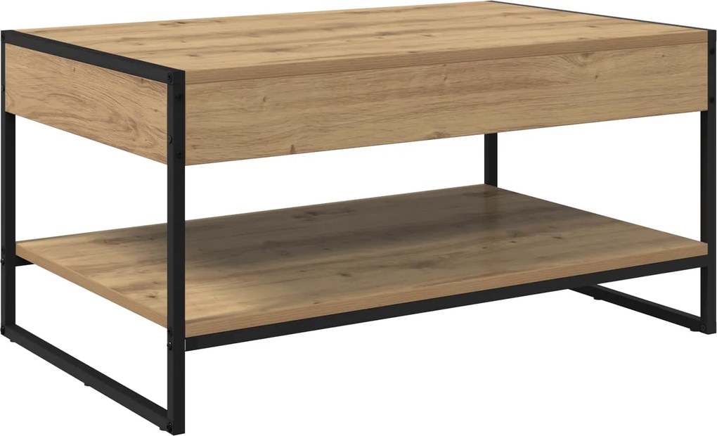 vidaXL Dohányzóasztal Művészi tölgy 80 x 50 x 40 cm Faanyag