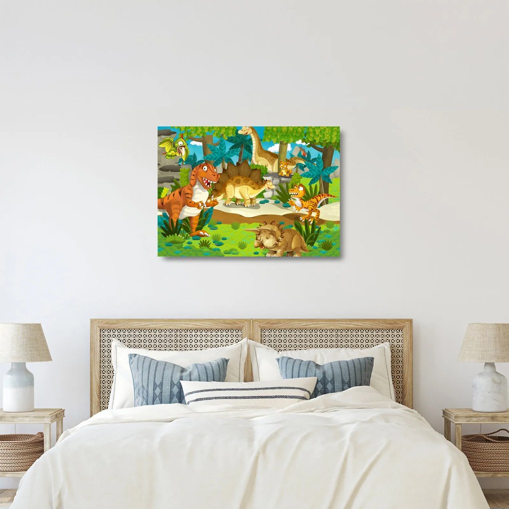 Kép - dinoszaurusz (üvegen) (70x50 cm)