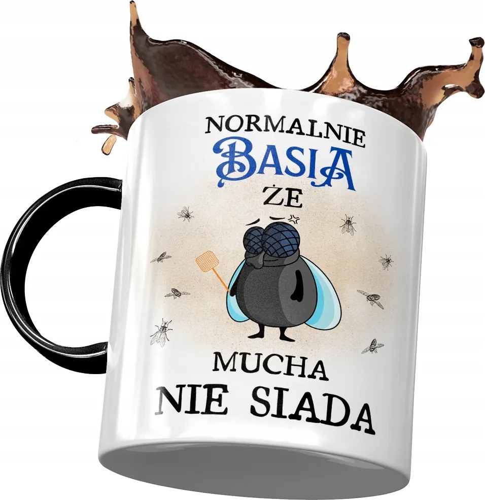 Fekete Bögre Basi Barátnő Feleség Ajándék Nyomtatott Fotóval