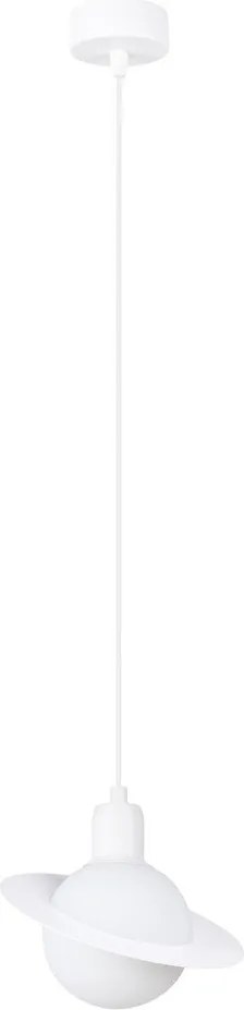 Fehér gyerek függőlámpa üveg búrával ø 20 cm Mab – Sollux