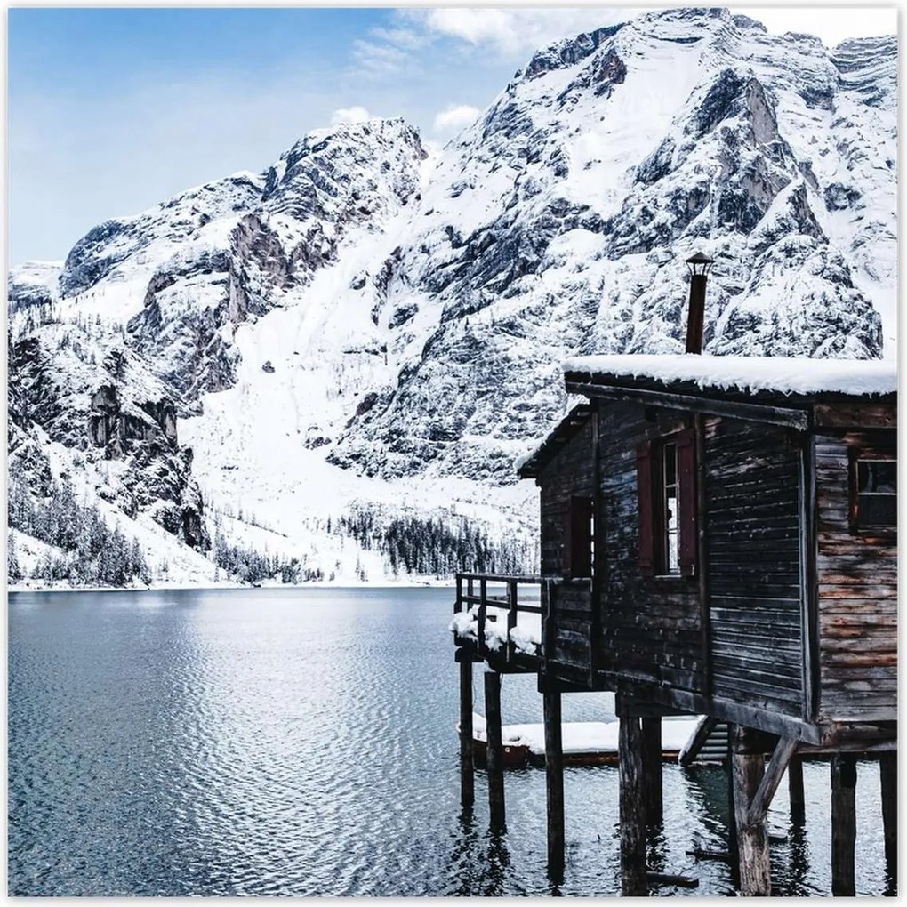 Poszterek 100x100 Téli kilátás a hegyekkel