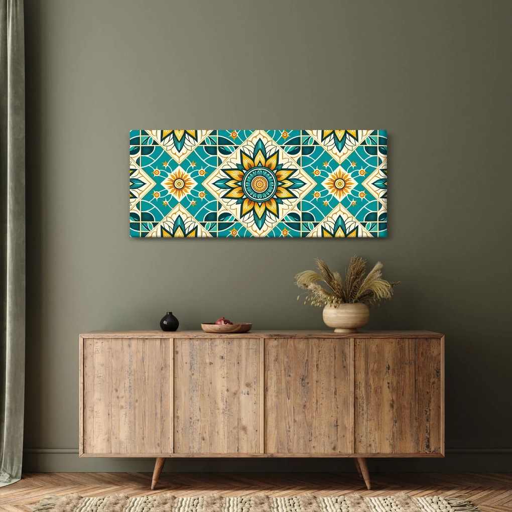 Kép - Türkiz minta (120x50 cm)