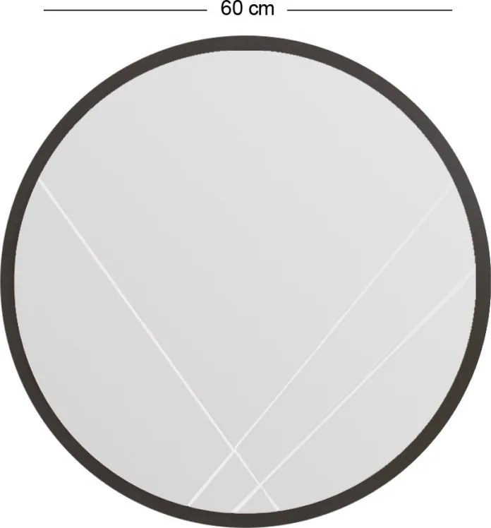 Gabel tükör, fekete, 60 cm