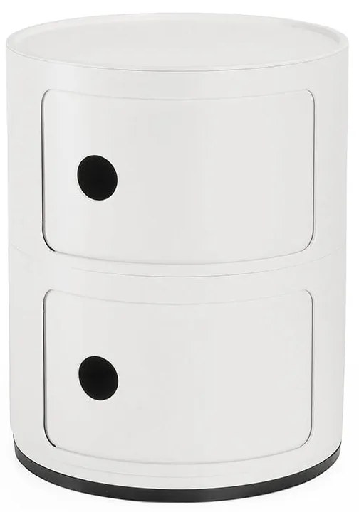 Kartell Componibili 4986 tárolóasztal, matt, 2 tárolórésszel, több színben Szín: fekete