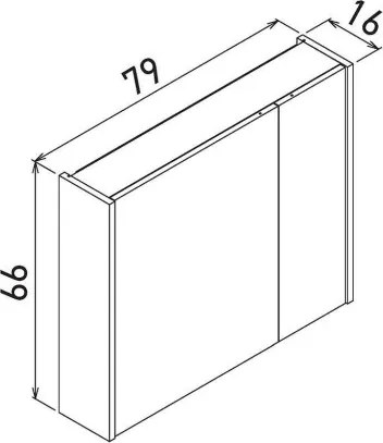 Arno fürdőszobaszekrény, 79 cm – TR785PNC1112