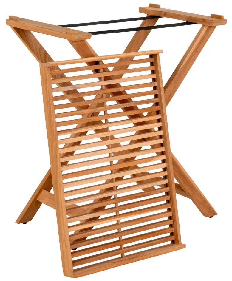 Rendo tálcás kisasztal, teak fa, natúr, 60x40x70 cm