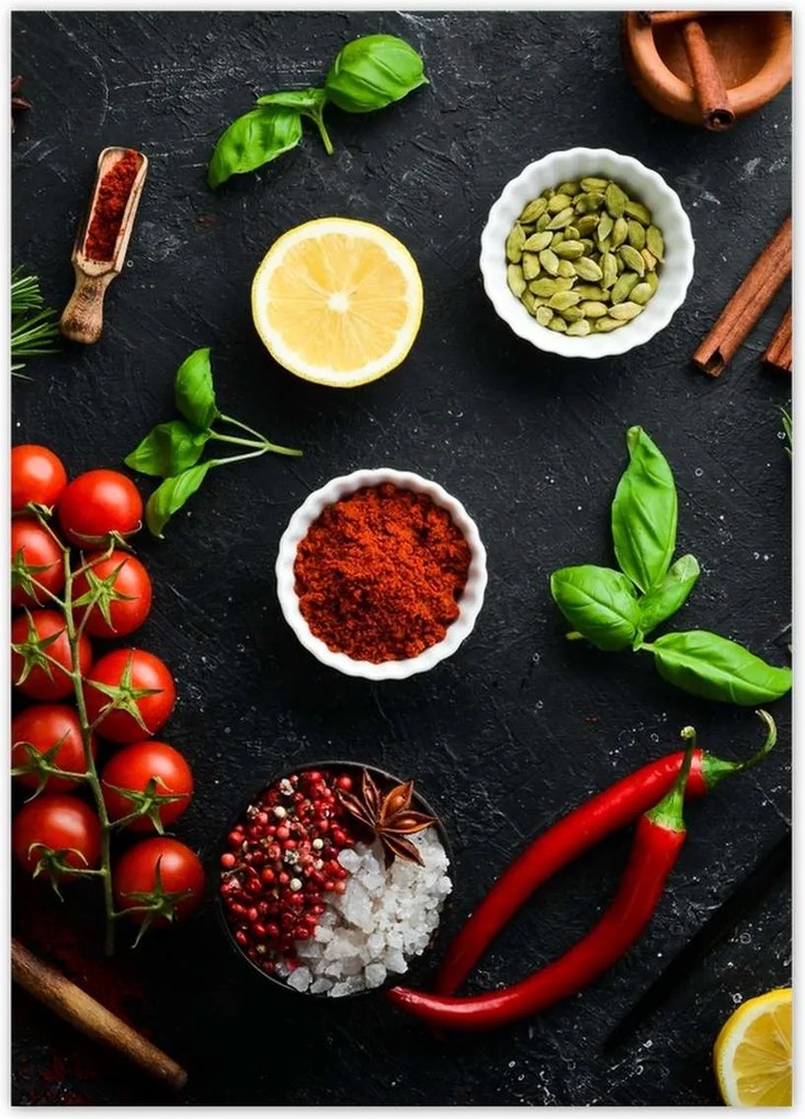 Poszterek 50x70 Különböző fűszerek szett