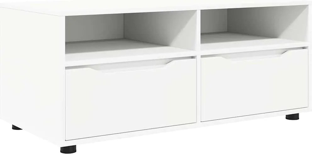 vidaXL TV szekrény fiókkal Fehér 100 x 48 x 43 cm Faanyag