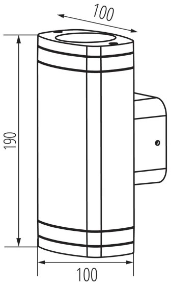 Kanlux 38886 - Kültéri fali lámpa ZEVI 2xGU10/10W/230V IP54 fekete