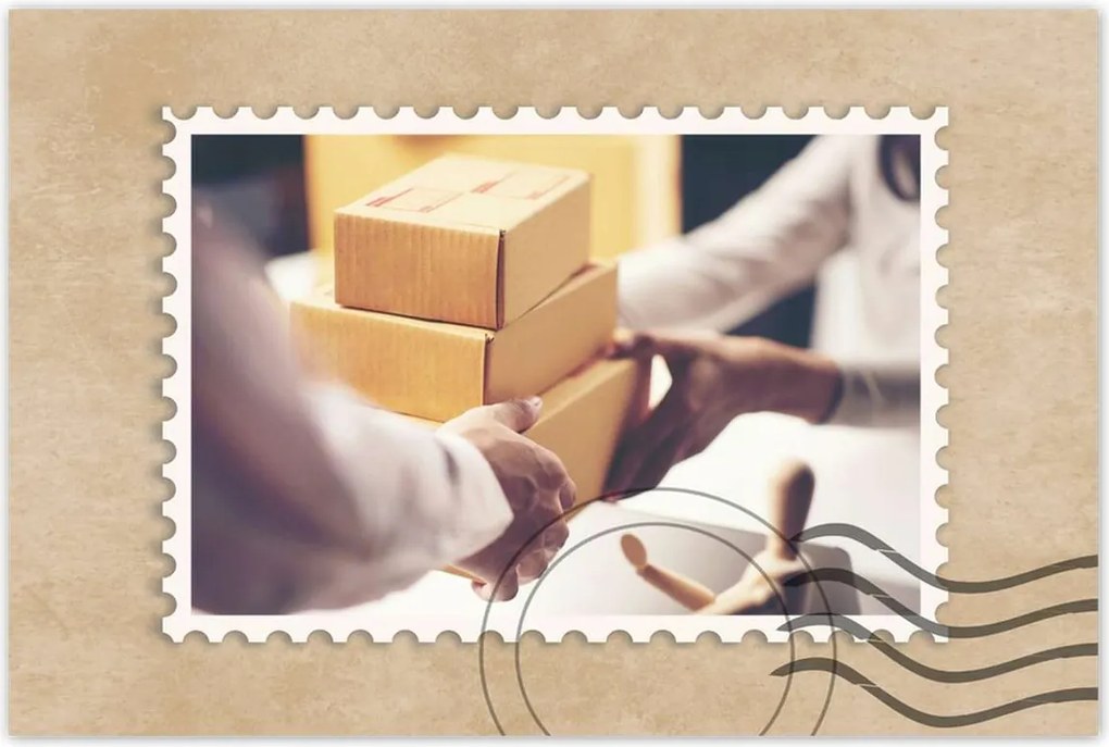 Poszterek 90x60 A futár kézbesíti a csomagot