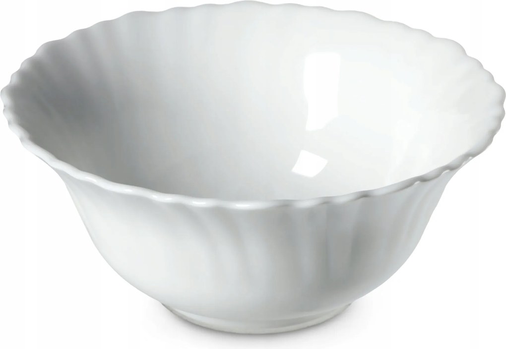 Saláta tálaló Üveg Tál Saláta Tál Gyümölcs Snack Fehér 13cm