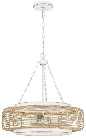 Quoizel QZ-WAYLON-4P-AWH - Láncos csillár WAYLON 4xE27/60W/230V Ø 50,4 cm