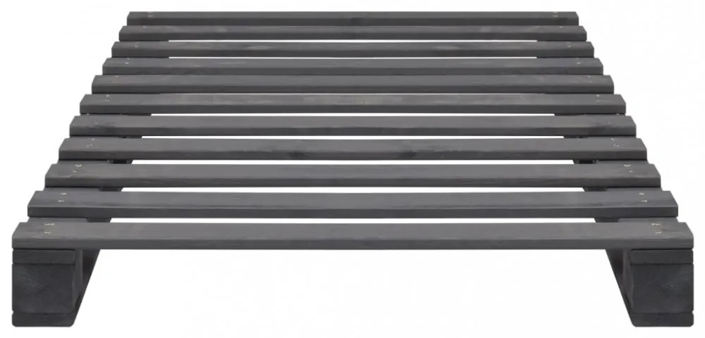 szürke tömör fenyőfa raklap ágykeret 100 x 200 cm