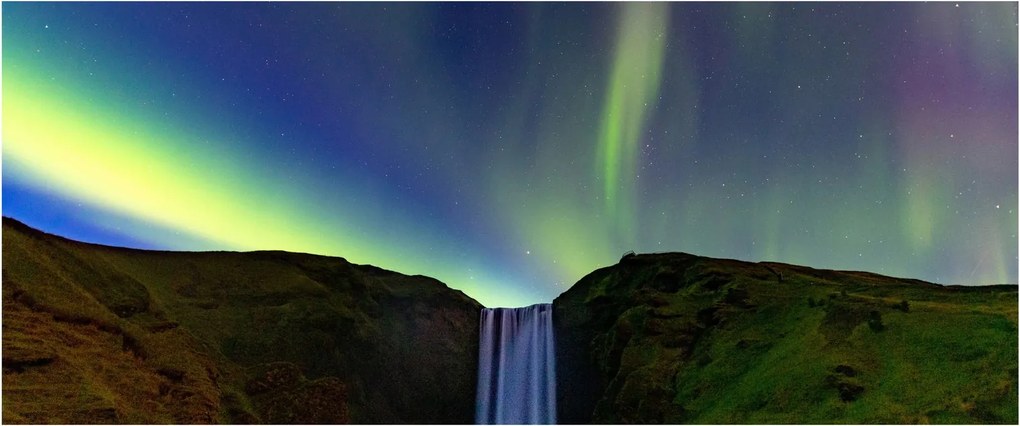 Kép - Aurora Borealis Izlandon (120x50 cm)