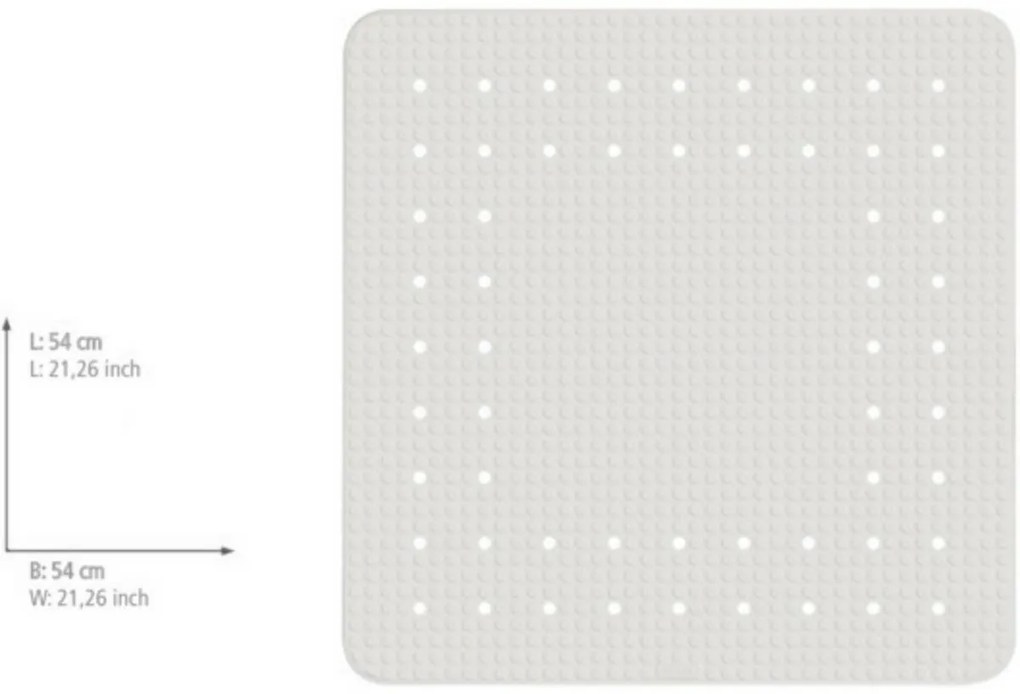 Wenko Mirasol zuhanytálca alátét 54 x 54 cm, fehér