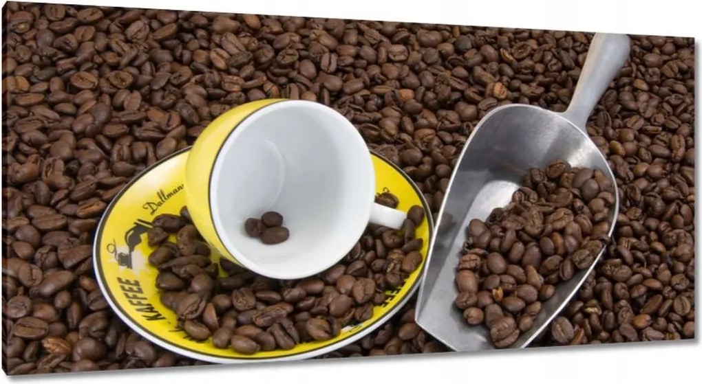 Vászonkép 115x55 Természetes kávé szemes