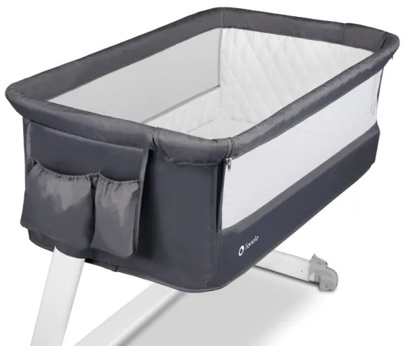 Lionelo - Utazóágy THEO sötétszürke