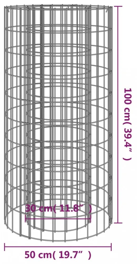Horganyzott vas gabion tűzrakó Ø 50 cm