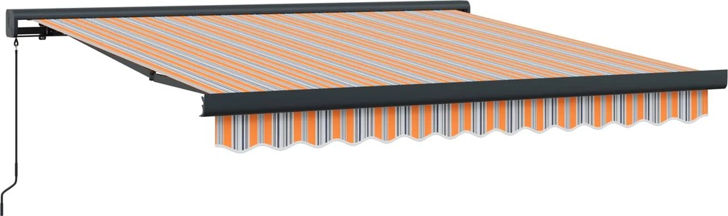 vidaXL Behúzható napellenző Sokszínű 300 x 250 cm Szövet és Fém