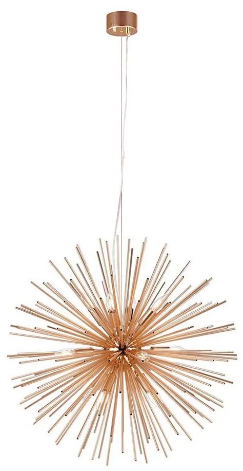 Markslöjd 107752 - Csillár zsinóron SOLEIL 12xE14/20W/260V Rózsaarany