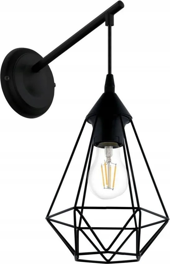 Byron fali lámpa fekete E27 60W Inspire