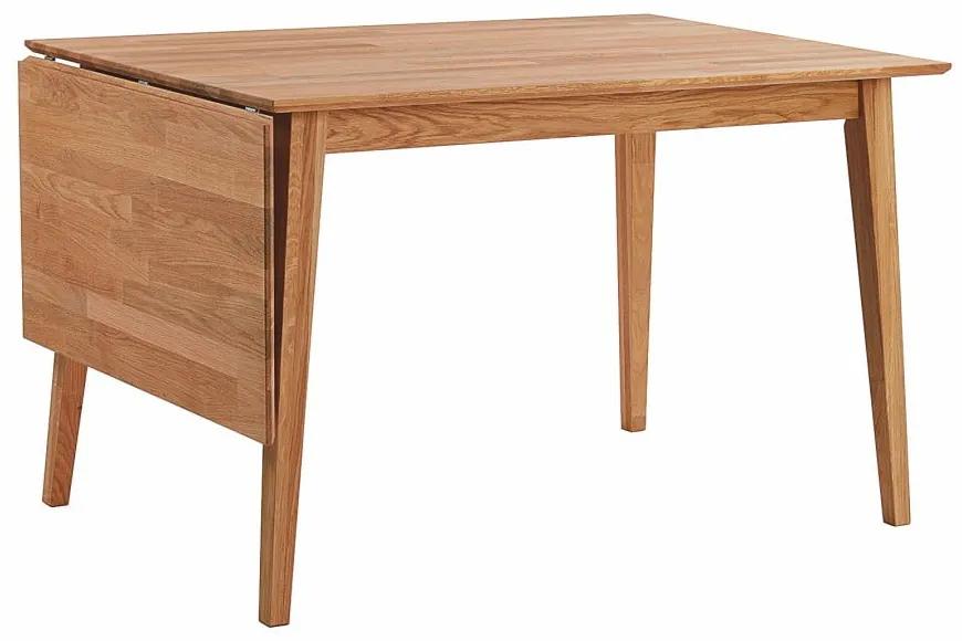 Mimi natúr tölgyfa étkezőasztal lehajtható asztallappal, 120 x 80 cm - Rowico