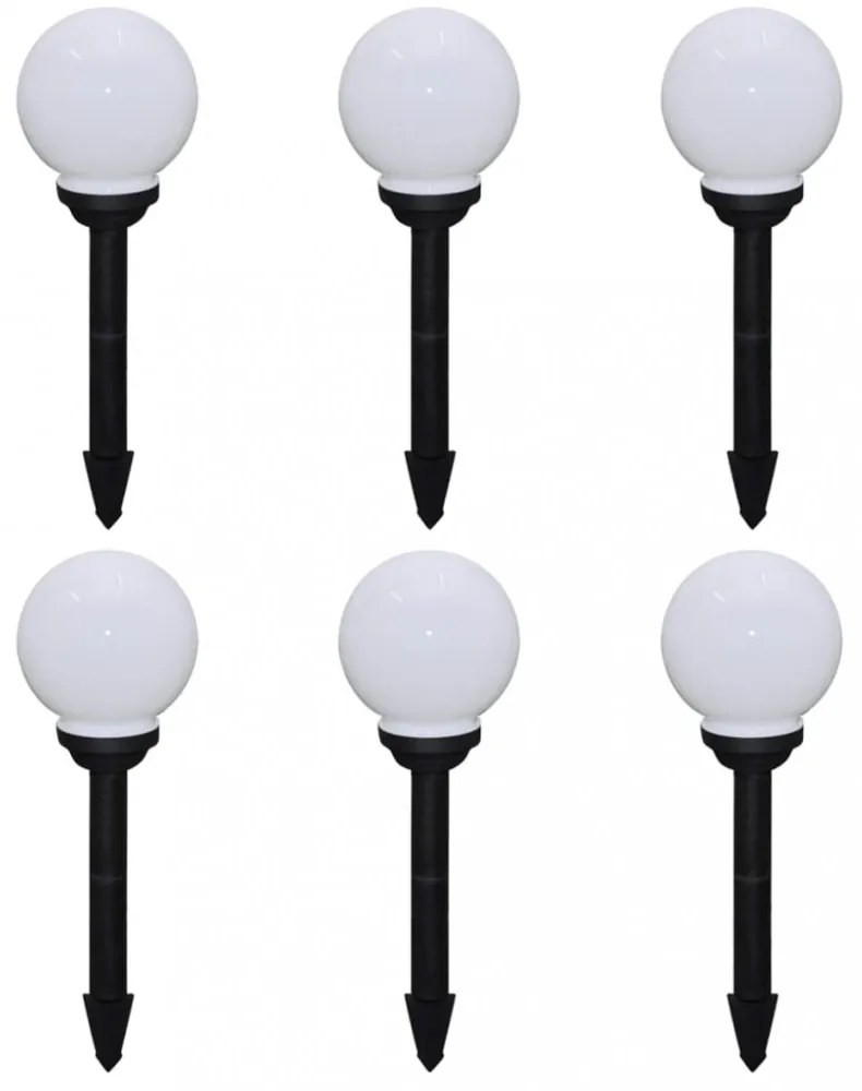 6 db kültéri gyalogjáró LED-lámpa cölöppel 20 cm