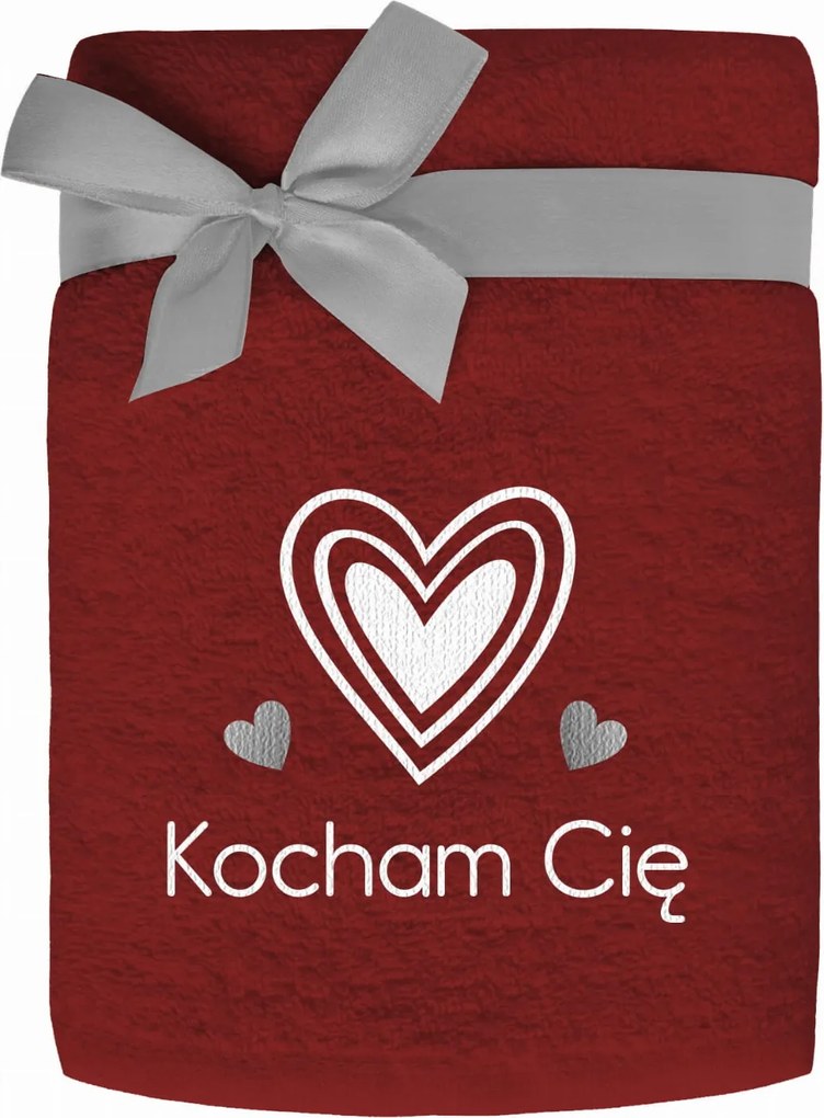 Törölköző 50X90 Hímzés Love 001 Pamut