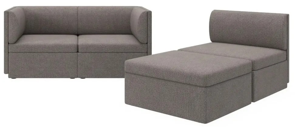 Harriet 3 személyes kanapé puffal