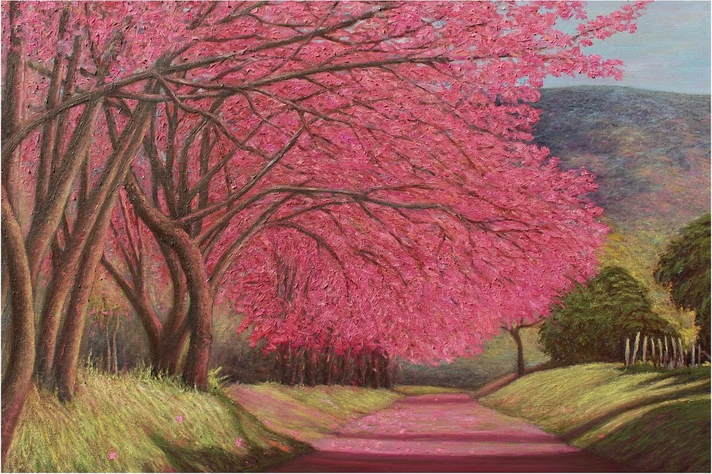 Virágzó fák képe (90x60 cm)