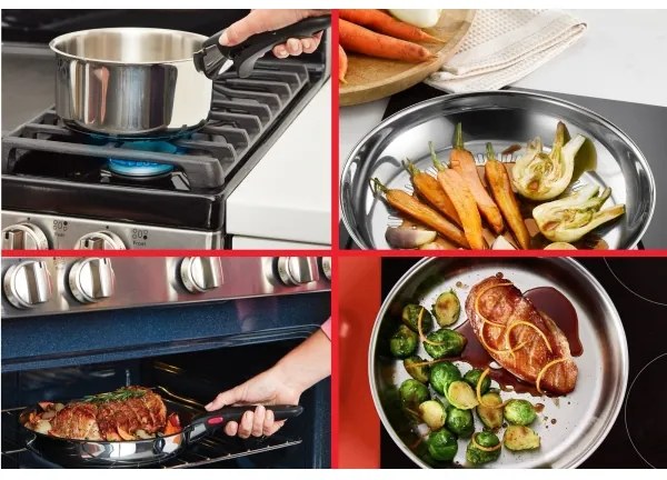 Tefal - 3 részes INGENIO COOK rozsdamentes acél edénykészlet
